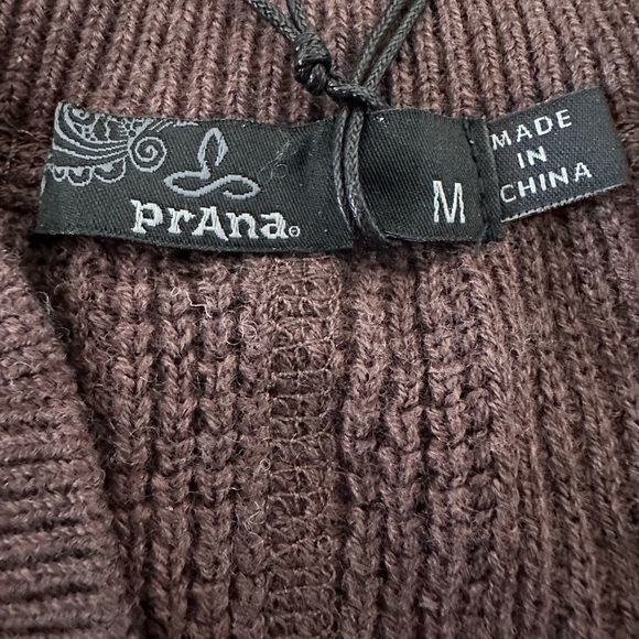 NEW PrAna Milani Henley Thermal Waffle Knit Dress in Clove Brown Size Medium - Picture 5 of 8